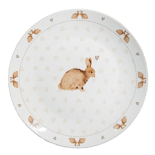Porcelain dining plate with nice rabbit