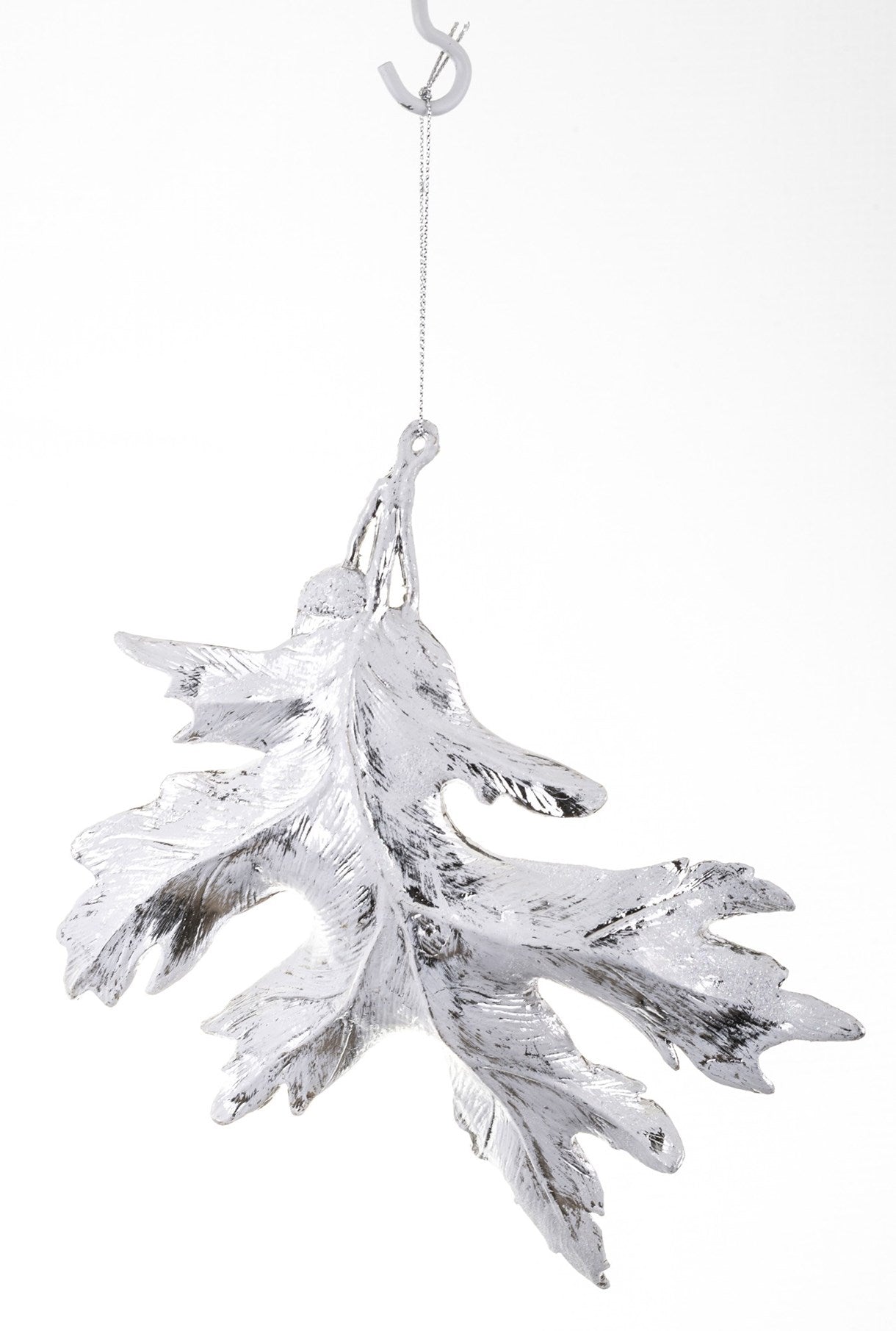 New Year decoration Leaf with acorns, antique silver, 20*17*4 cm, 133409 New Year decoration, 133409