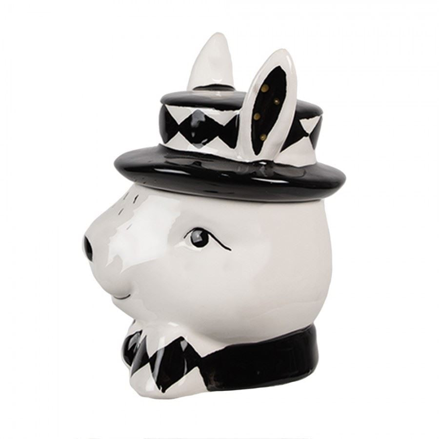 Harlequin Bunny Ceramic Storage Jar, 9х8х11 cm