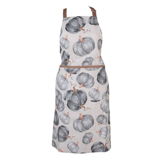Rustic Pumpkin Print Cotton Apron