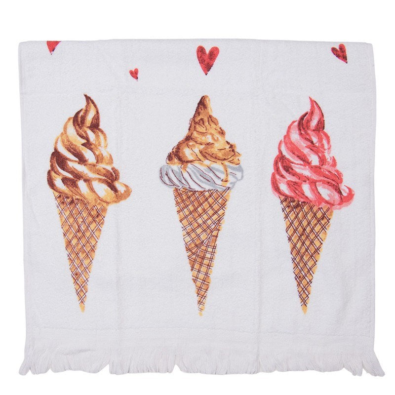 Sweet Treats Premium Cotton Kitchen Towel – Ice Cream Cones