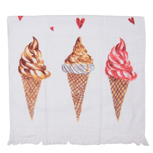 Sweet Treats Premium Cotton Kitchen Towel – Ice Cream Cones