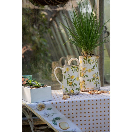 Decorative Ceramic Jug in Vintage Style Yellow Lemons, 16*11*18 cm, 6CE1530M