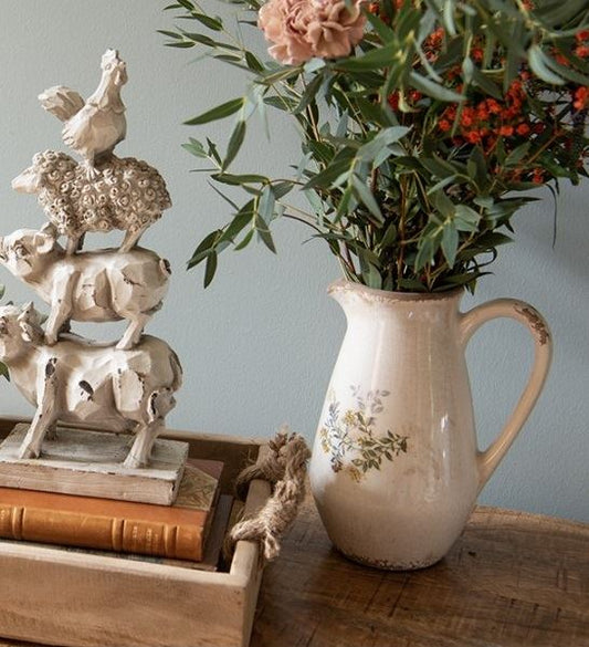 Decorative Ceramic Pitcher in Vintage Style, 17*13*22 cm, 6CE1606M