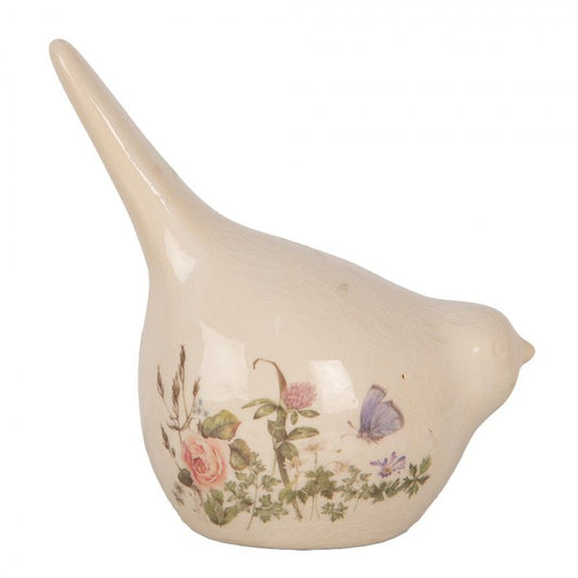 Ceramic Bird Figurine Summer Flowers, 14*9*15 cm, 6CE1954M