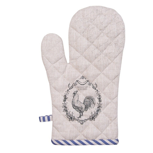 European Rooster Design Oven Mitt