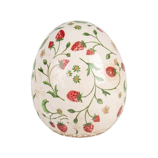 Ceramic Figurine Egg Strawberries, 14*16 cm, 6CE1919L