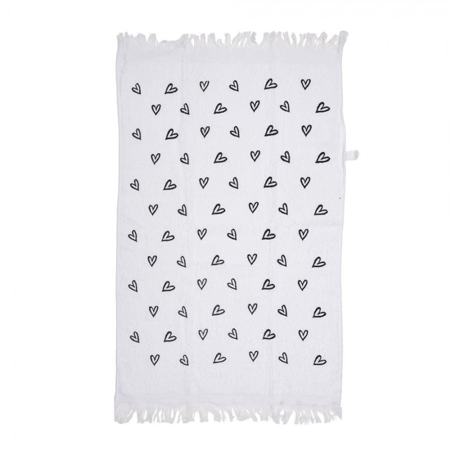 Premium Cotton Towel Black Hearts, 40*66 cm, CTLHS