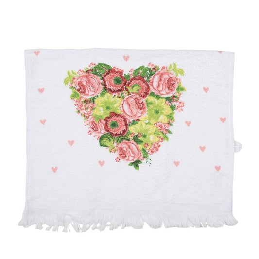 Premium Cotton Towel Pink Hearts, 40*66 cm, CT033