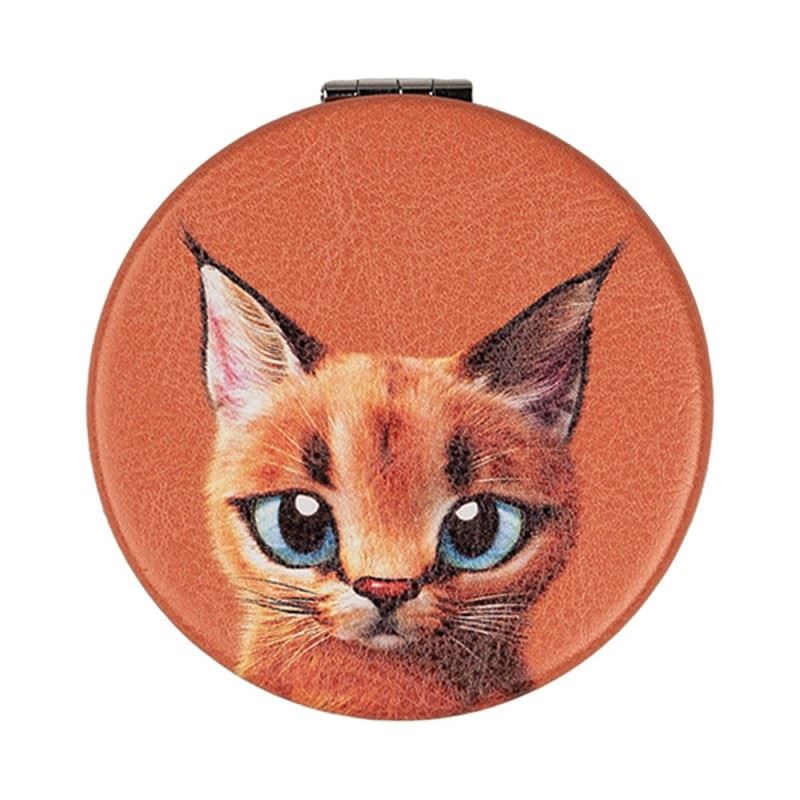 Pocket mirror with cat design