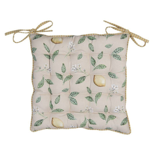 Lemons & Leaves Chair Cushion, 40х40 cm
