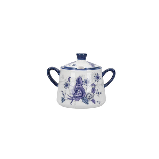 London Pottery Blue Rose sugar bowl, 300 ml, LPBRSUGBLU