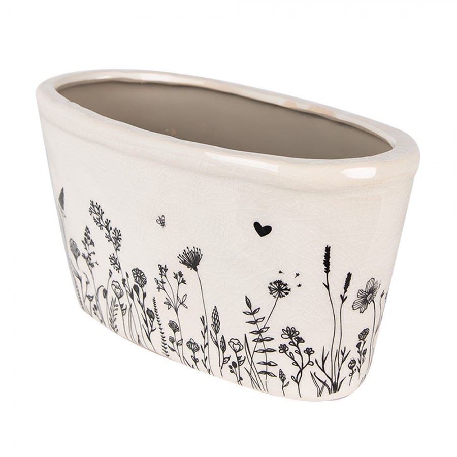 Ceramic Flower Pot in Vintage Style, 23*11*11 cm, 6CEFAF0003M