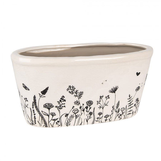 Ceramic Flower Pot in Vintage Style, 23*11*11 cm, 6CEFAF0003M