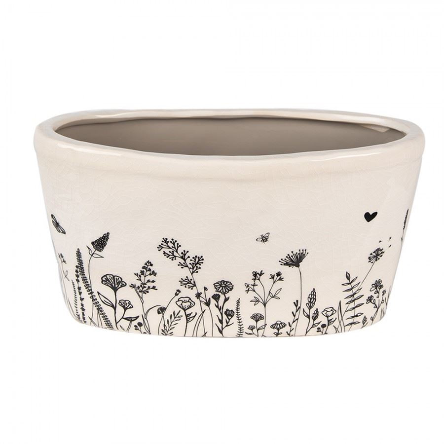 Ceramic Flower Pot in Vintage Style, 27*13*14 cm, 6CEFAF0003L