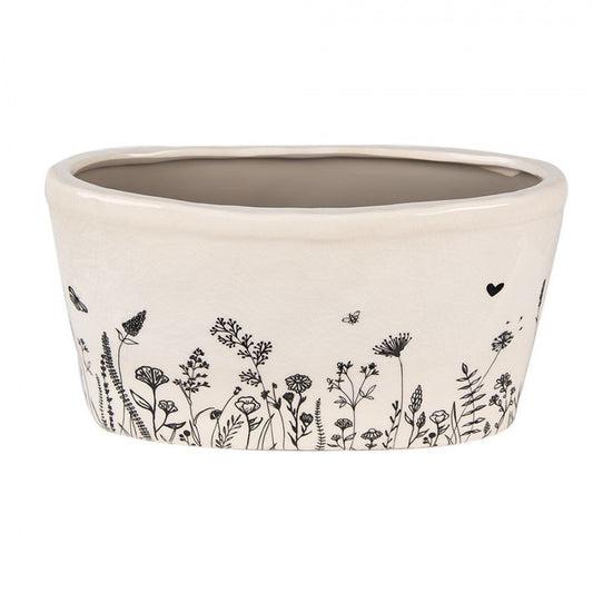 Ceramic Flower Pot in Vintage Style, 27*13*14 cm, 6CEFAF0003L