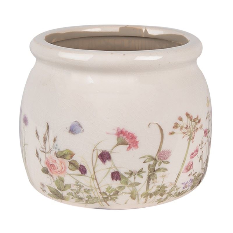 Vintage Style Ceramic Flower Pot Summer Flowers, 12*10 cm, 6CE1630S