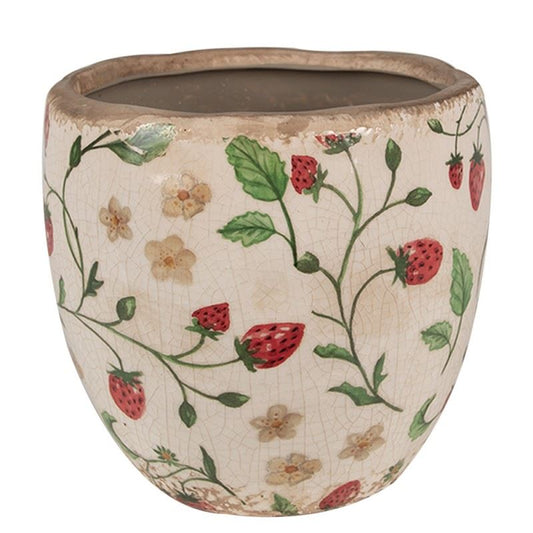Vintage Style Ceramic Flower Pot Strawberrie, 13*11 cm, 6CE1634S