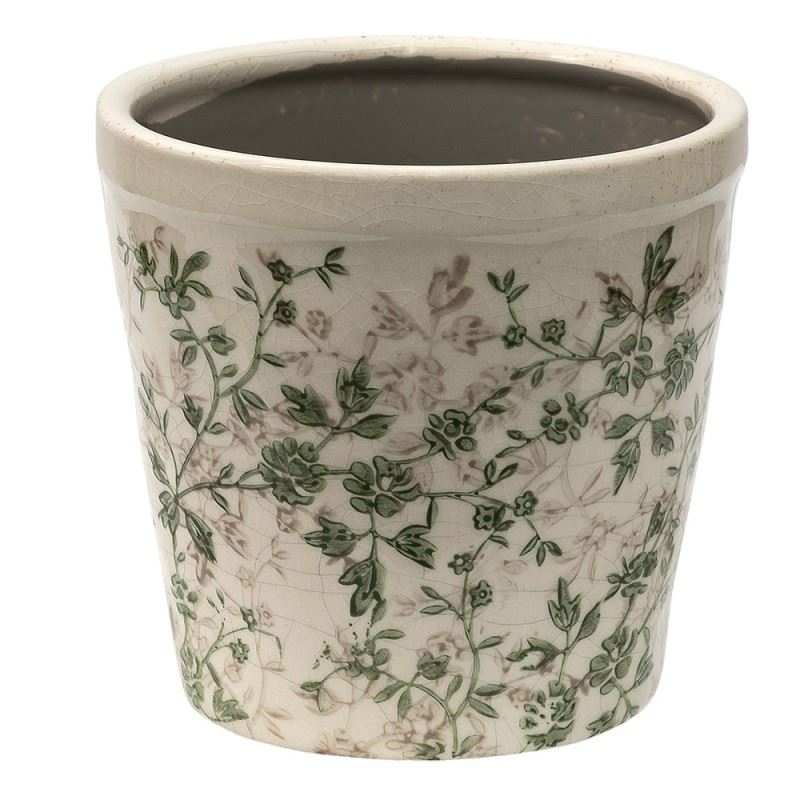 Ceramic Vintage-Style Flower Pot Pastel Green, 14*13 cm, 6CE1457M