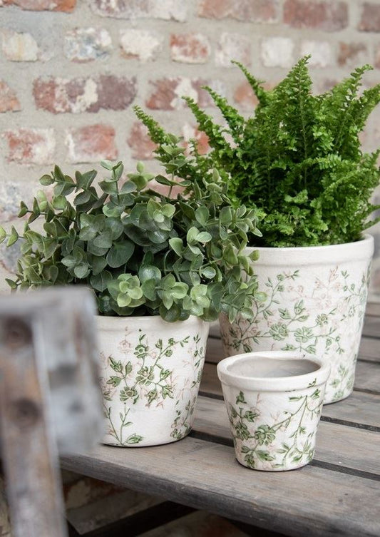 Ceramic Flower Pot in Vintage Style Pastel Green, 16*16 cm, 6CE1457L