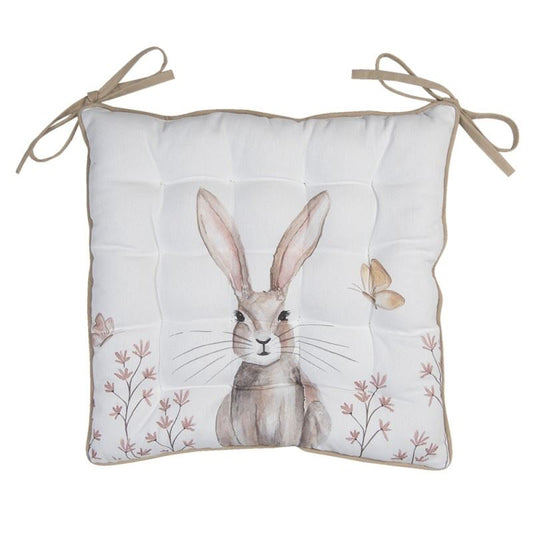 Rustic Cute Rabbit Chair Cushion