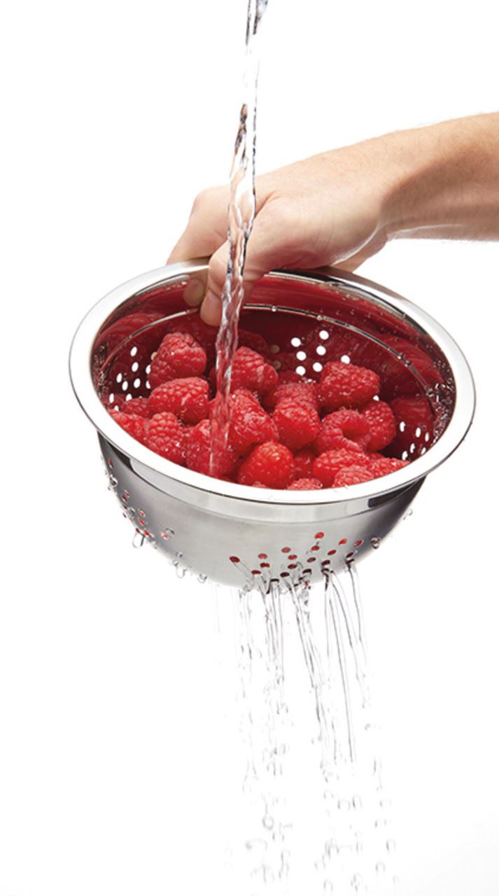MasterClass Smart Space 3-Piece Bowl Set with Colander & Lid