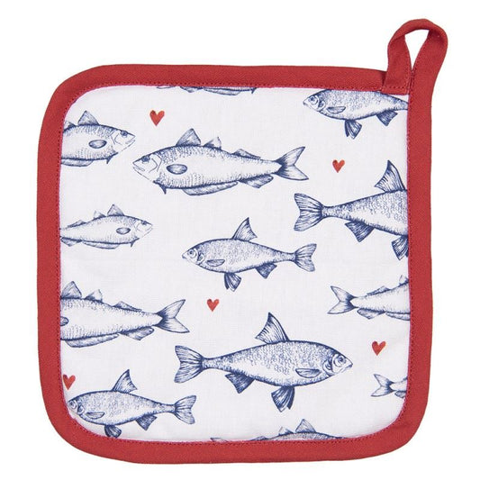 Cute Blue Fish Pot Holder, 20*20 cm
