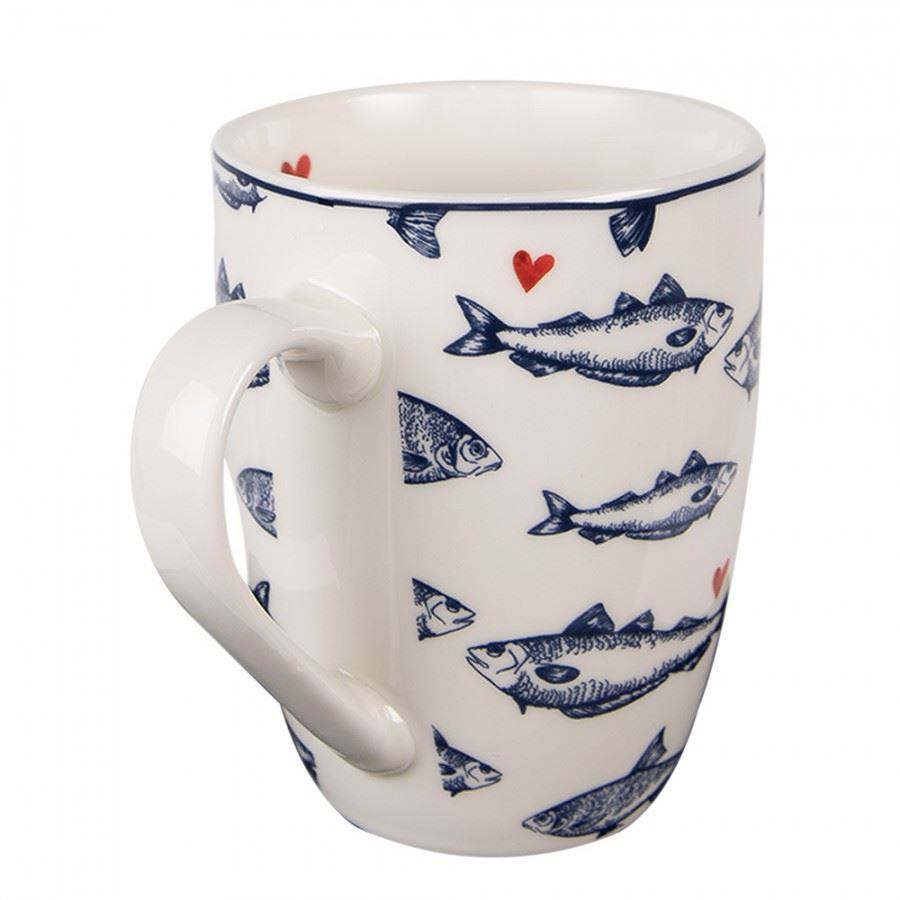 Blue White Fishes glass, 350 ml, SSFMU