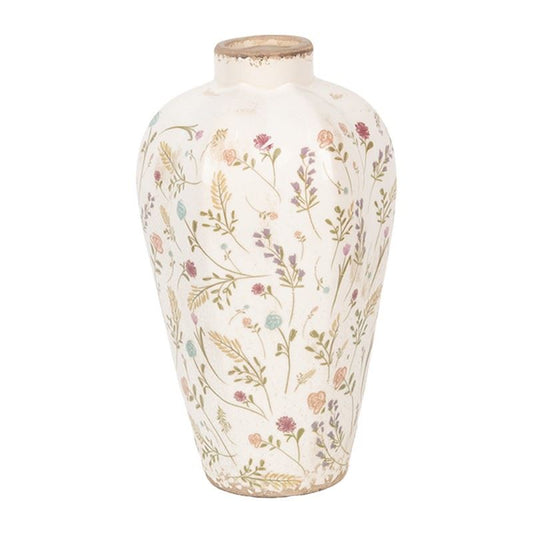 Decorative Ceramic Vase in Vintage Style Colored Flowers, 17*30 cm, 6CE1937S