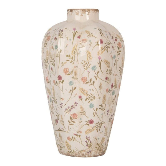 Decorative Ceramic Vase in Vintage Style Colored Flowers, 21*34 cm, 6CE1937M