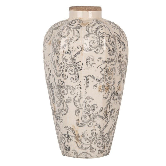 Decorative Ceramic Vase in Vintage Style Pastel Grey, 21*35 cm, 6CE1934M