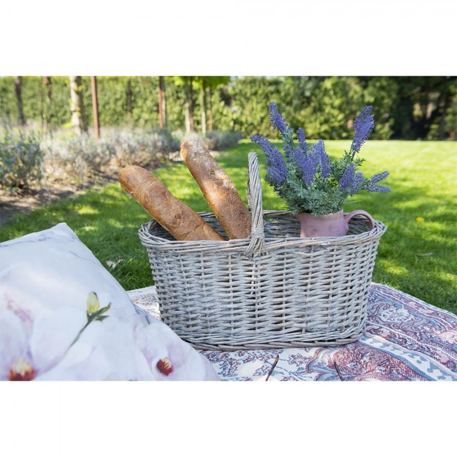 Large Natural Rattan Picnic Basket, 20х9х16 in (51*22*40 cm)