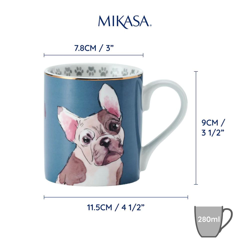 Mikasa French Bulldog Mug, 280 ml, MKCANFBDOG