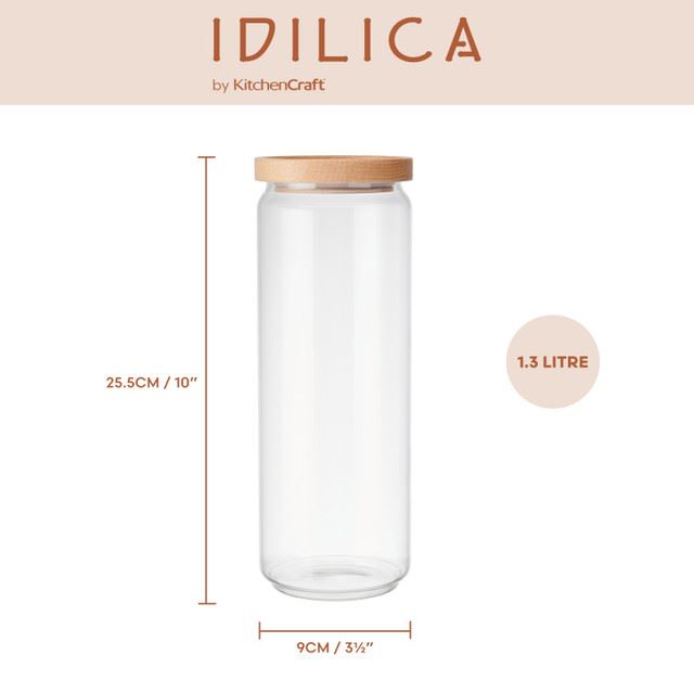 KitchenCraft Idilica Bulk Jar, 1300ml, IDGLSSTORLRG