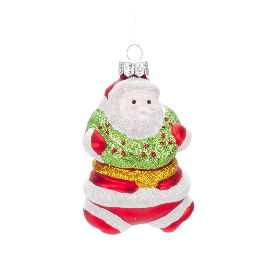 Glass decoration for Santa's tree in assortment, 10*7 cm, 1010M New Year's decoration 10*7 cm, 1010M