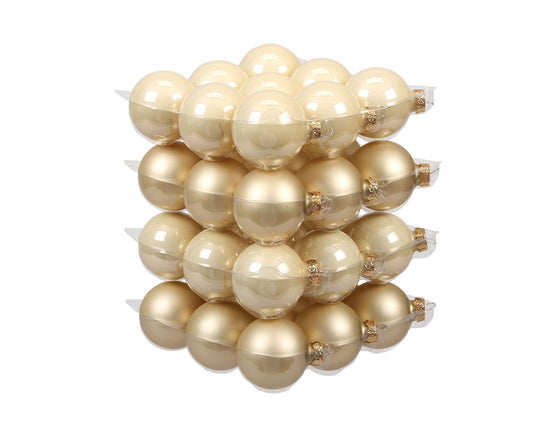 Set of glass balls for Christmas tree Champagne, 36