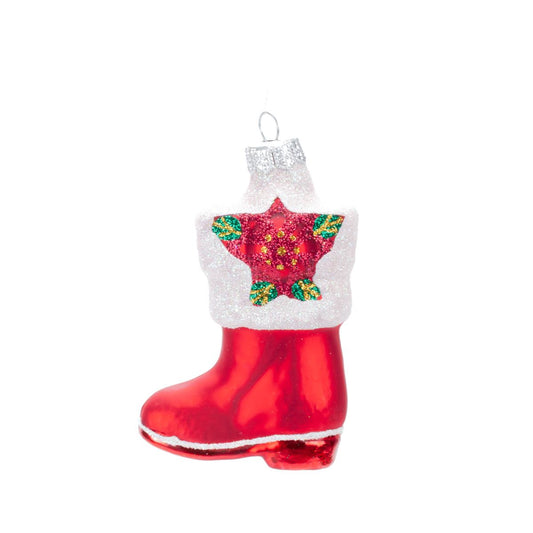 Glass decoration for the tree Boot, 10*7 cm, 1120M New Year's decoration 10*7 cm, 1120M