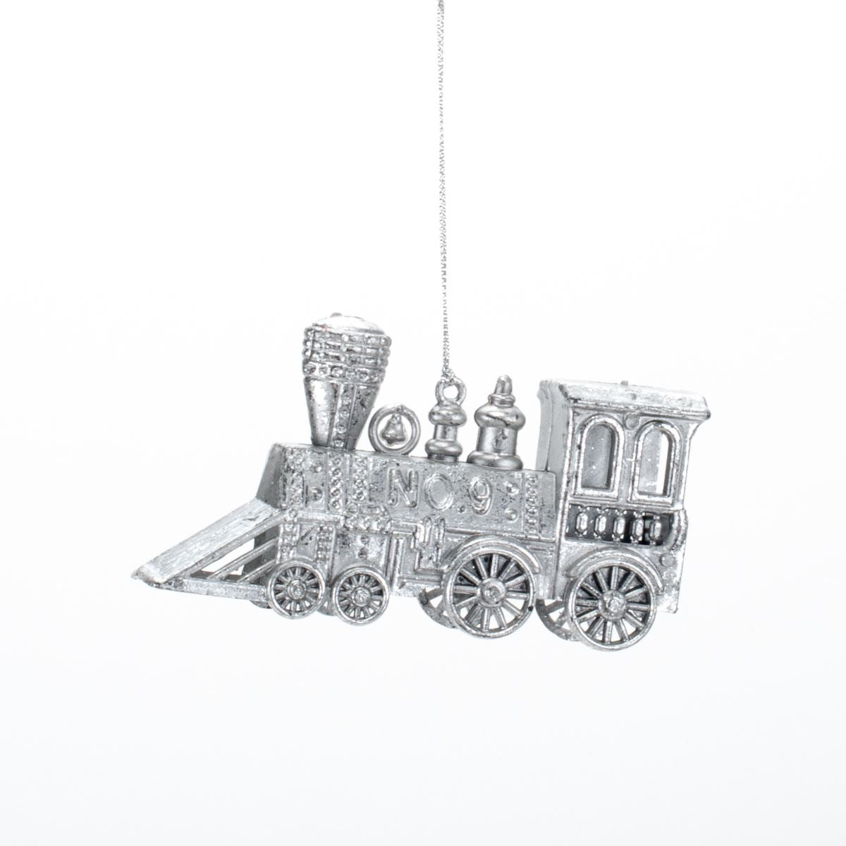 New Year decoration Train Silver, 6*12*3 cm, 133129 New Year decoration, 133129