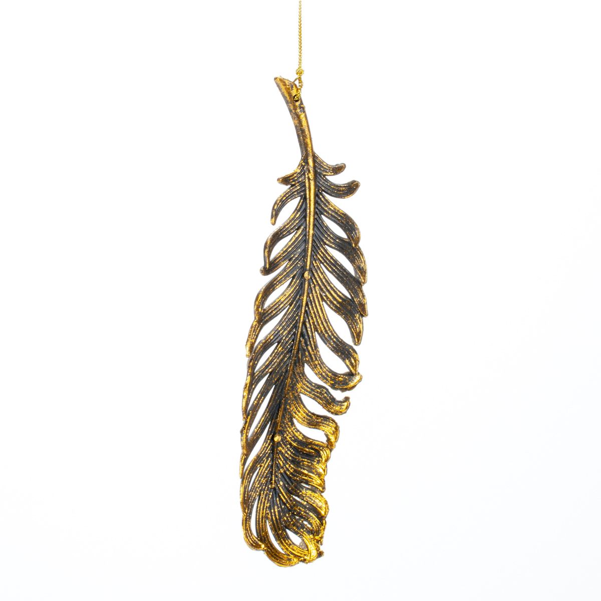 New Year decoration Feather Antique gold, 19*5*2 cm, 133133 New Year decoration, 133133