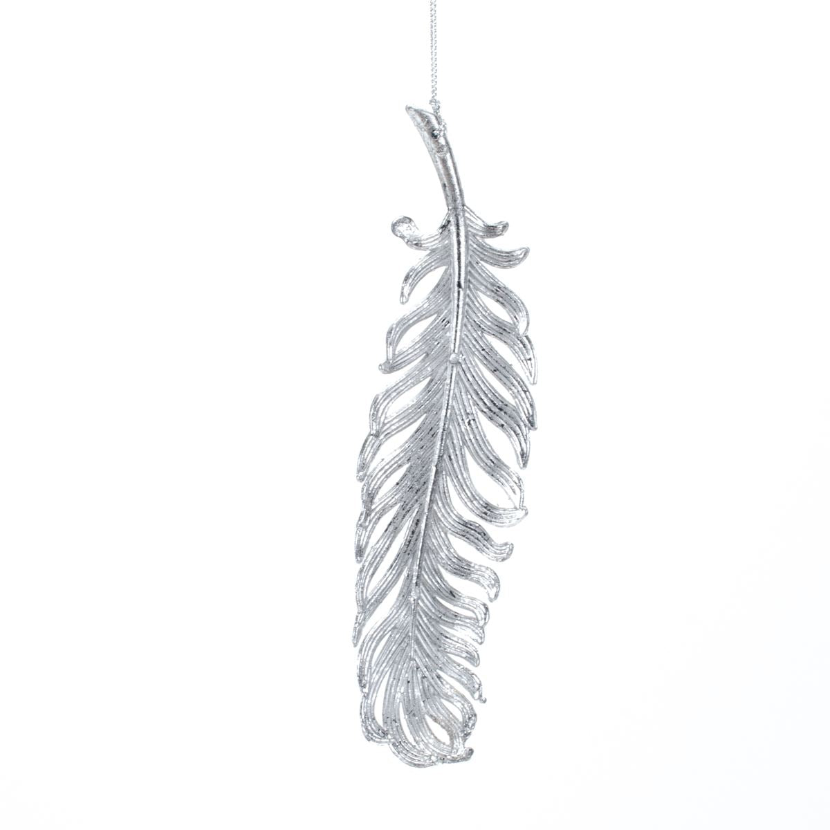 New Year decoration Feather Antique silver, 19*5*2 cm, 133134 New Year decoration, 133134