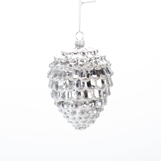 New Year's decoration Cone Silver, 12*8*8 cm, 133404 New Year's decoration, 133404