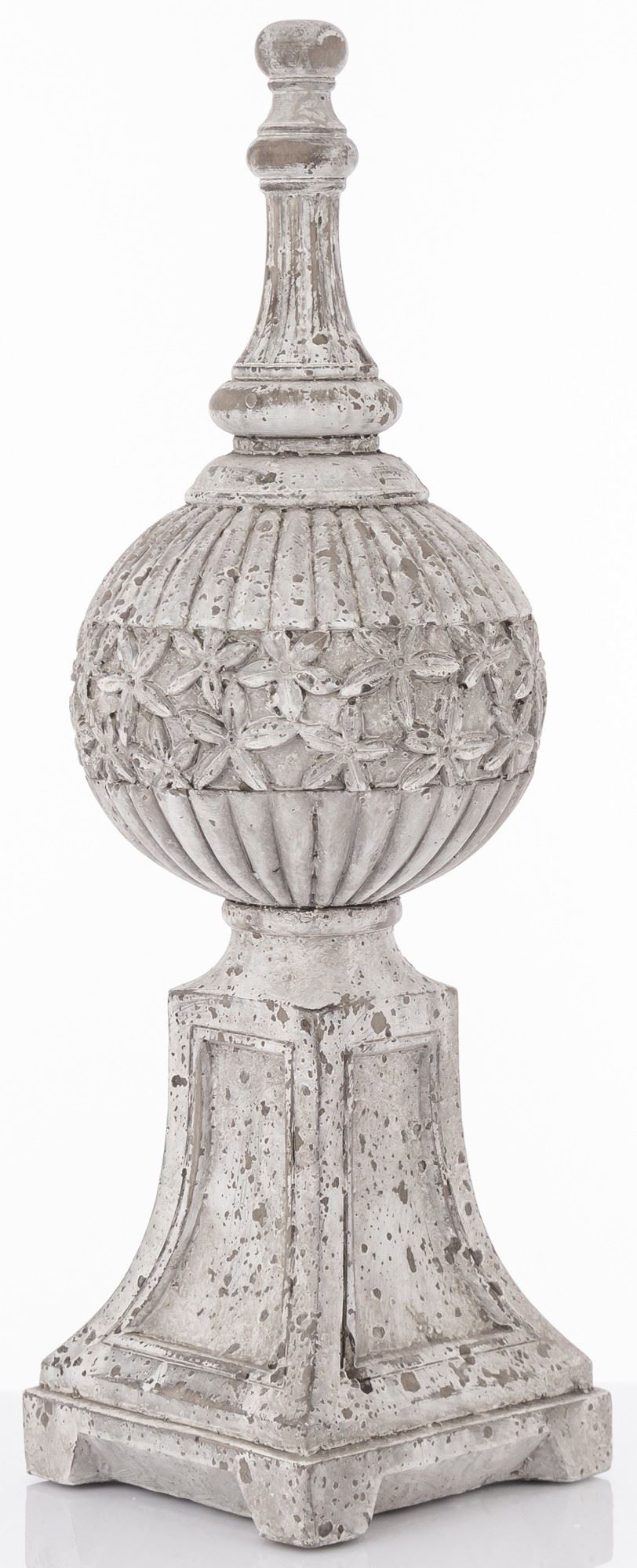 Vintage Distressed Polystone Finial – 19 Inch