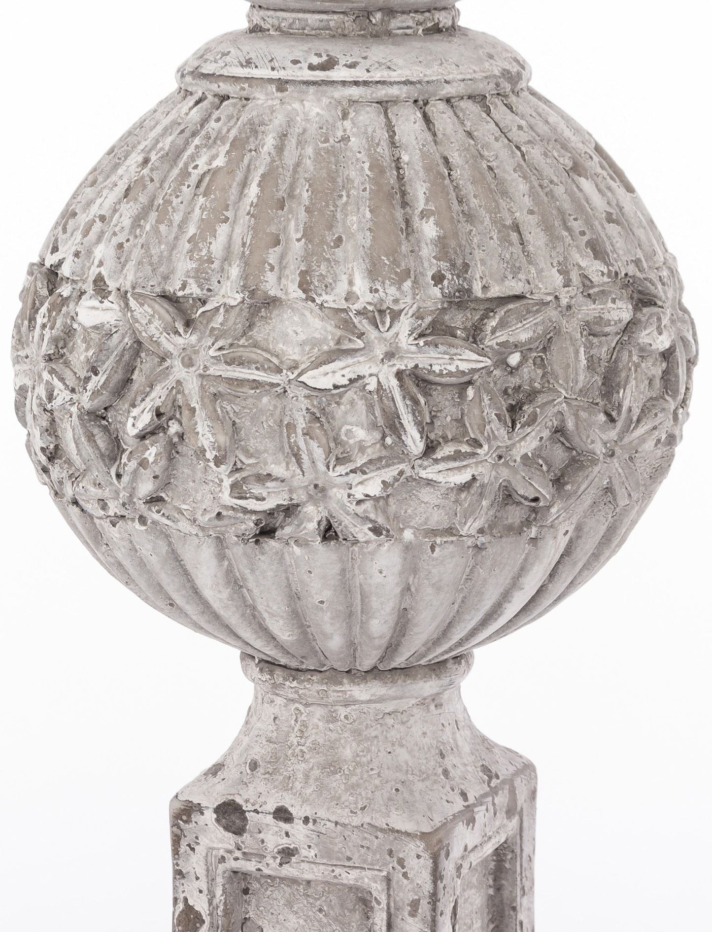 Vintage Distressed Polystone Finial – 14 Inch