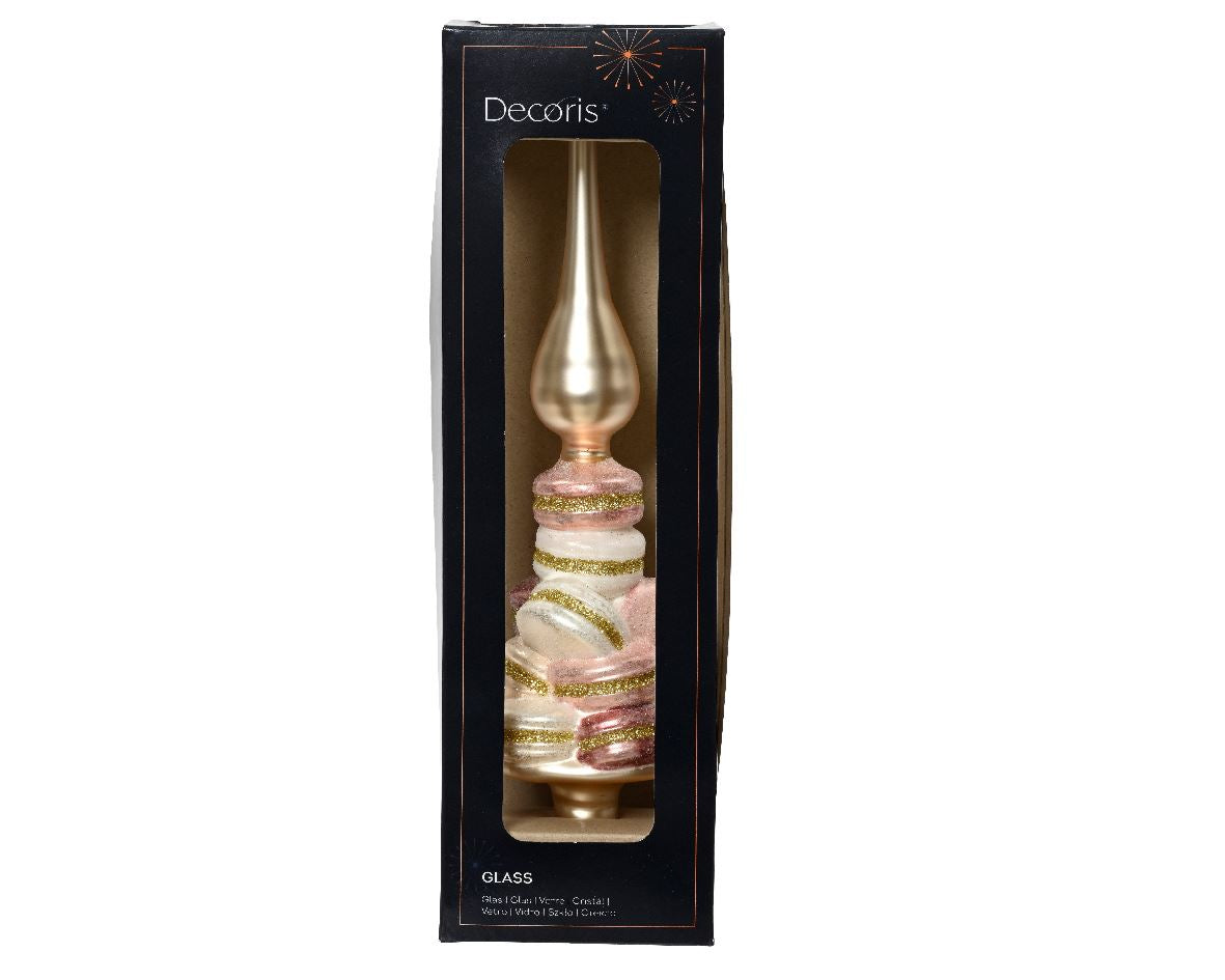 Christmas Tree Top Macarons - Decorative Ornament 8x29 cm