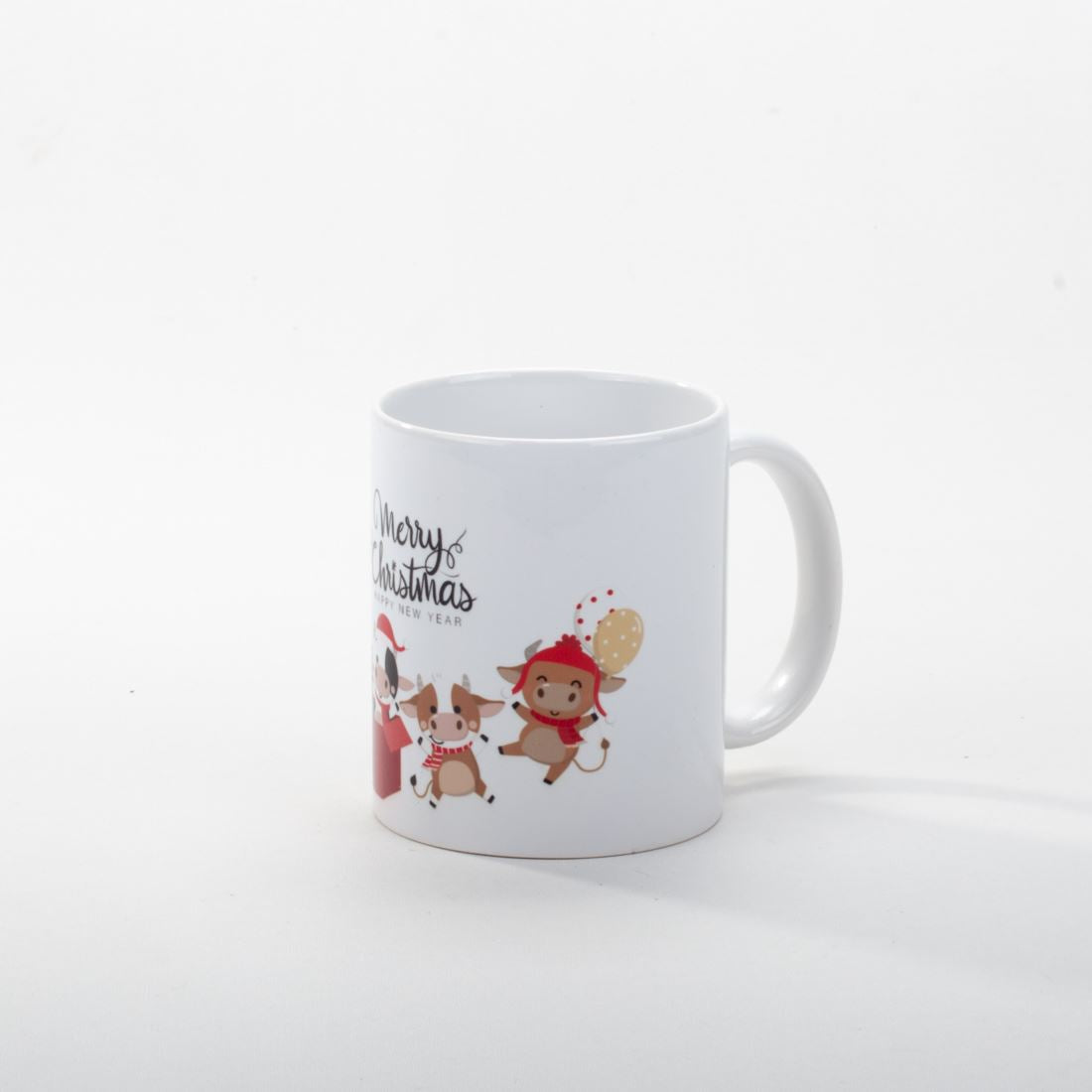 Gift Bull Mug – Festive Coffee Cup for the Holidays (330ml)