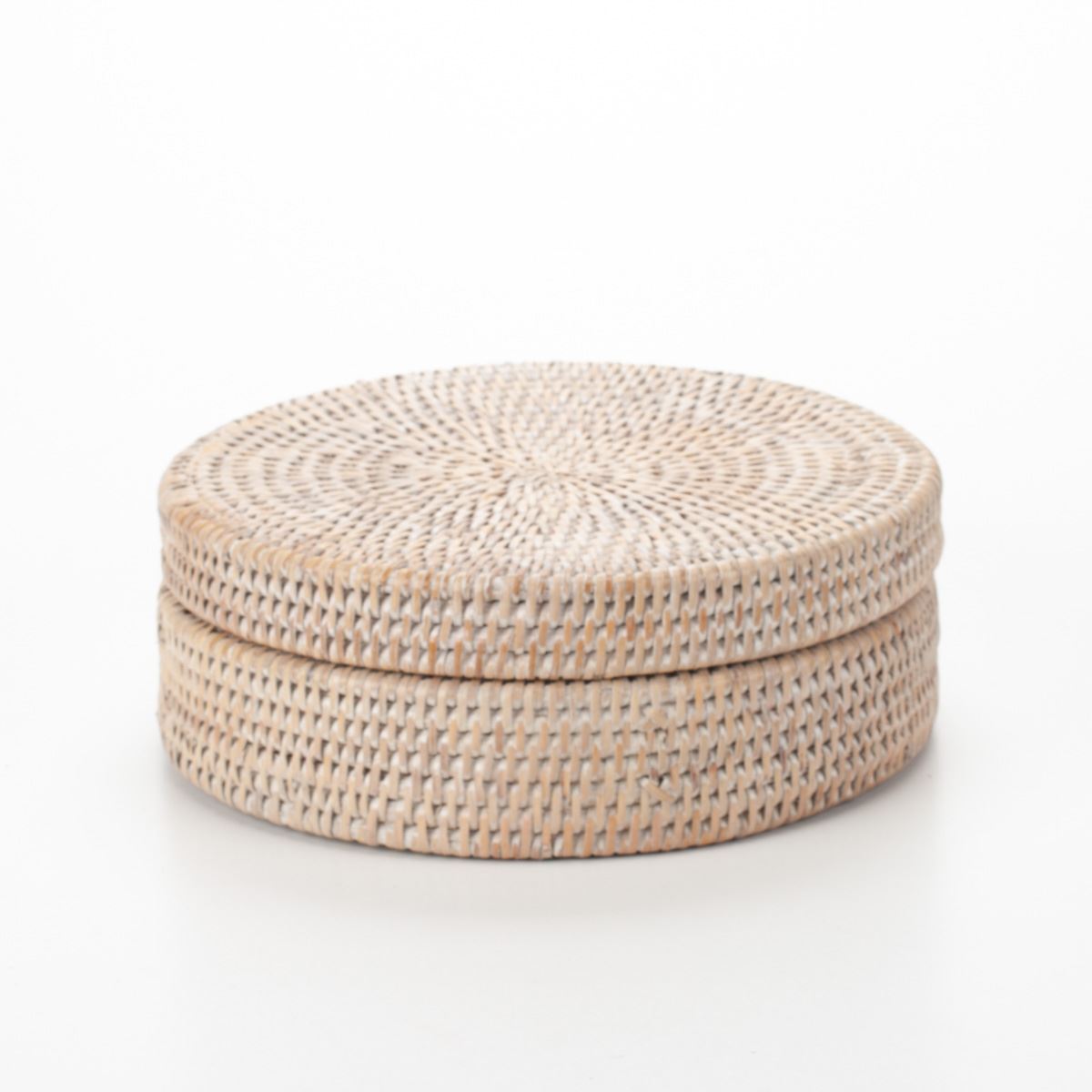 Rattan round jewelry box, accessory organizer hand-woven: eco-friendly