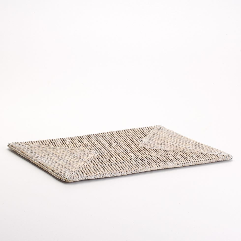 Rectangular Hand-Woven Rattan Placemat - Rustic Elegance for Your Table
