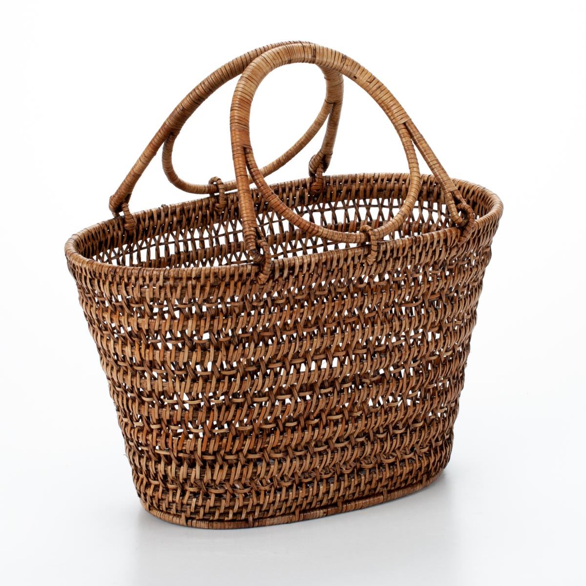 Chic Rattan Purse – Handwoven Southeast Asian Style, 32x20x19 cm