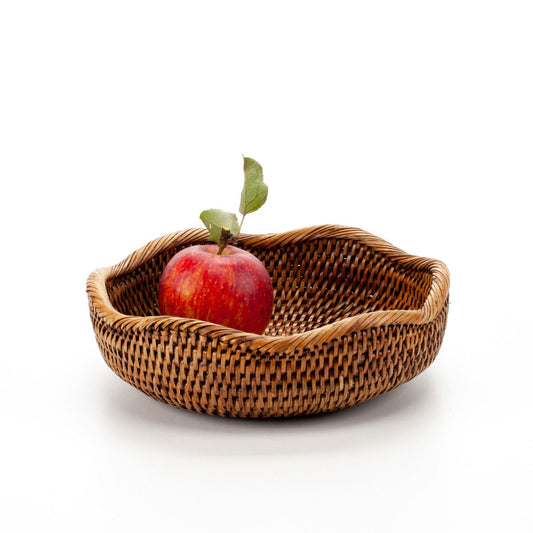 Candy, Cookie, Nut Holder Woven from Rattan, 20x9 cm, 71057-brown