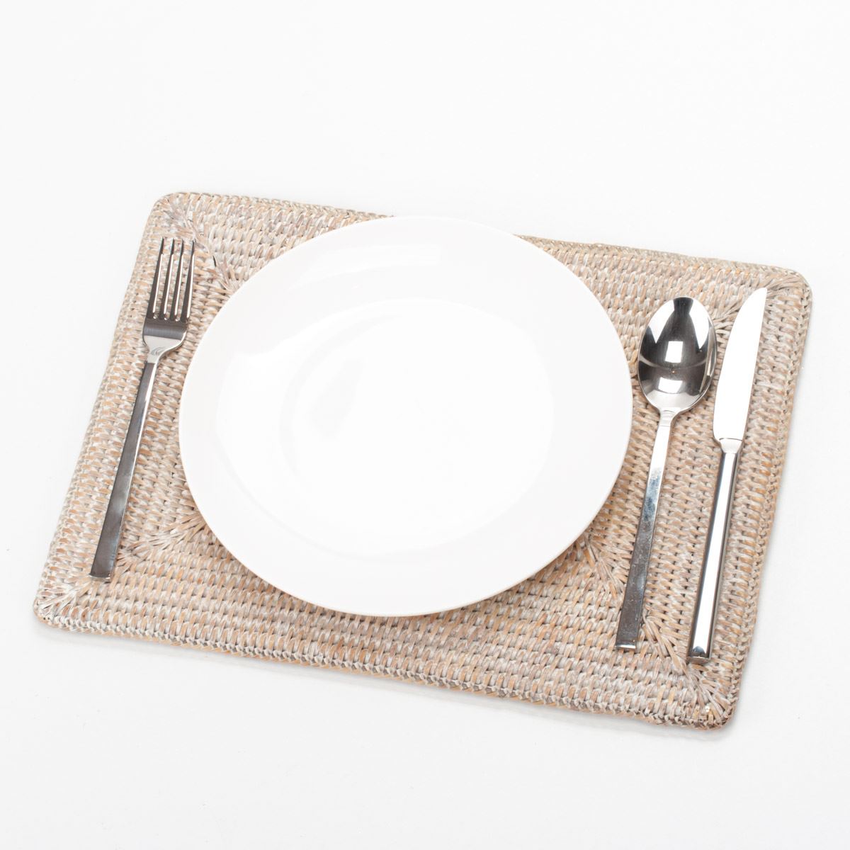 Handmade rattan rectangular placemat: rustic elegance for your table, 38х28 cm